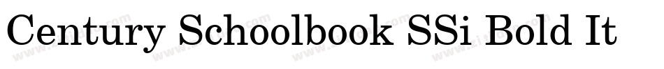 Century Schoolbook SSi Bold Italic字体转换